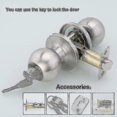 thumbnail image 3 of Stainless Steel Exterior Door Handle Round Security Front Door Lock1pcssilver/YY, 3 of 5