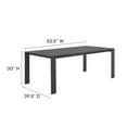thumbnail image 3 of Tahoe Dining Table in Gray, 3 of 9