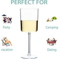 thumbnail image 5 of 6 Pack Plastic Wine Glasses - 10 Oz Plastic Wine Glasses with Stem - Disposable Wine Glasses Perfect for Parties & Weddings & Poolside & Outdoors & Camping & Valentine's Day, 5 of 17