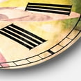 thumbnail image 2 of Designart 'Huge Purple Lotus on Green Background' Traditional wall clock, 2 of 3
