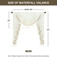 thumbnail image 4 of VOGOL White Velvet Swag Valances, Luxury European Style Waterfall Valance with Bead Tassels, Soft Privacy Curtains for Living Room, 39 inches Wide, 1 Panel, 4 of 7