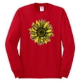 thumbnail image 2 of Wild Bobby, Artsy Cheetah Leopard Print Sunflower, Fashion, Men Long Sleeve Shirt, Red, Medium, 2 of 3