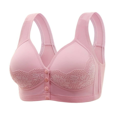 Siilsaa Sleep Bras for Women Comfortable Seamless Full Coverage Bra for Women Wireless Bras with Soft Support Regular and Plus Size Rose Gold 36