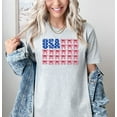 thumbnail image 3 of Moonlight Apparel USA Patriotic T-Shirt for Women American Flag Star Print with Red Plaid Bows Casual Summer Graphic Tee, 3 of 6