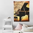 thumbnail image 4 of ONETECH  Piano Violin And Music Notes Wall Decoration Tapestry For Wall Hanging Dorm Room Bedroom Art Home Decorations, 4 of 7