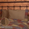 thumbnail image 3 of VHC Brands Ridge Plaid Cotton Rustic Bedding Patchwork Standard Pillow Case Set of 2, Cedar Green, 3 of 6