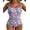 Pink, variant on Bathing Suit Metal Ring Wide Straps One Piece Swimsuit for Women Tummy Control Slimming Swim Suit Floral Print Swimwear