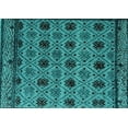 thumbnail image 1 of Ahgly Company Machine Washable Indoor Rectangle Abstract Turquoise Blue Modern Area Rugs, 7' x 9', 1 of 4