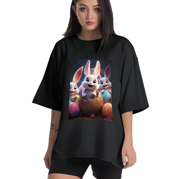 Plus Size Shirt for Women Black Tops for Women Short Sleeves Shirt for Women Easter T Shirt Crewneck Shirt for Women XS