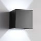 thumbnail image 3 of 2 piezas de 12 W LED de pared arriba abajo lámpara de pared interior negro moderno aplique de pared de aluminio accesorios de iluminación para sala de estar, dormitorio, baño, cocina, comedor, blanco, 3 of 4