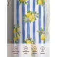 thumbnail image 6 of Summer Lemon Sheer Curtains 2 Panels Set Summer Lemon Floral Blue Stripes Sheer Window Curtains Light Filtering Rod Pocket Voile Drapes for Bedroom Living Room 52"x45", 6 of 9