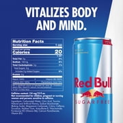 Red Bull Sugarfree Energy Drink, 12 fl. oz., 6 Packs of 4 Cans, 114mg Caffeine