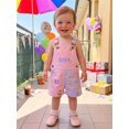 thumbnail image 4 of RUINIXCW Baby Girl Boy Birthday Overalls Shorts Outfit 1 2 3 4 Years Old Summer Fall Clothes Letter Cake Embroidery Adjustable Strap Romper Jumpsuit Bib Overalls, 4 of 9