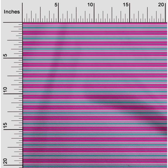 oneOone Cotton Jersey Fuschia Pink Fabric Stripes Dress Material Fabric Print Fabric By The Yard 58 Inch Wide