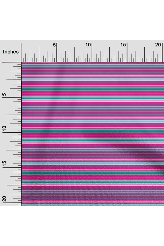 Cotton Silk Fuschia Pink Fabric Stripes Sewing Craft Projects Fabric Prints By Yard 42 Inch Wide-MK