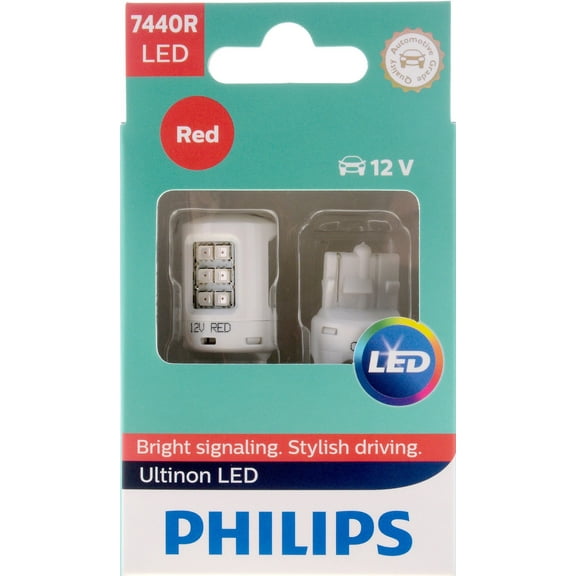 Philips Ultinon LED 7440RLED, W3X16D, Plastic, Always Change In Pairs!