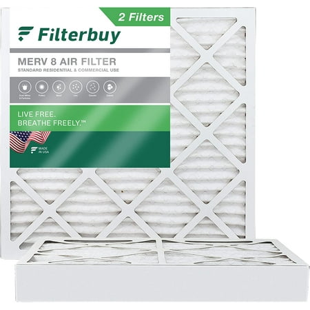 

Filterbuy 18x18x4 MERV 8 Pleated HVAC AC Furnace Air Filters (2-Pack)