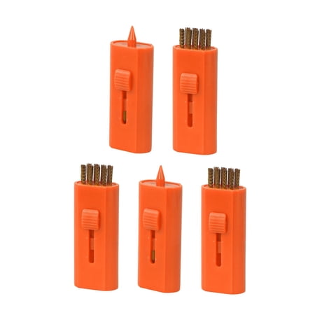 lacooooppia 5 Pieces Golf Club Cleaning Brush Wire Brush Maintenance Ideal Gift Compact Groove Cleaning Portable Double Sided Tool Pocket Orange