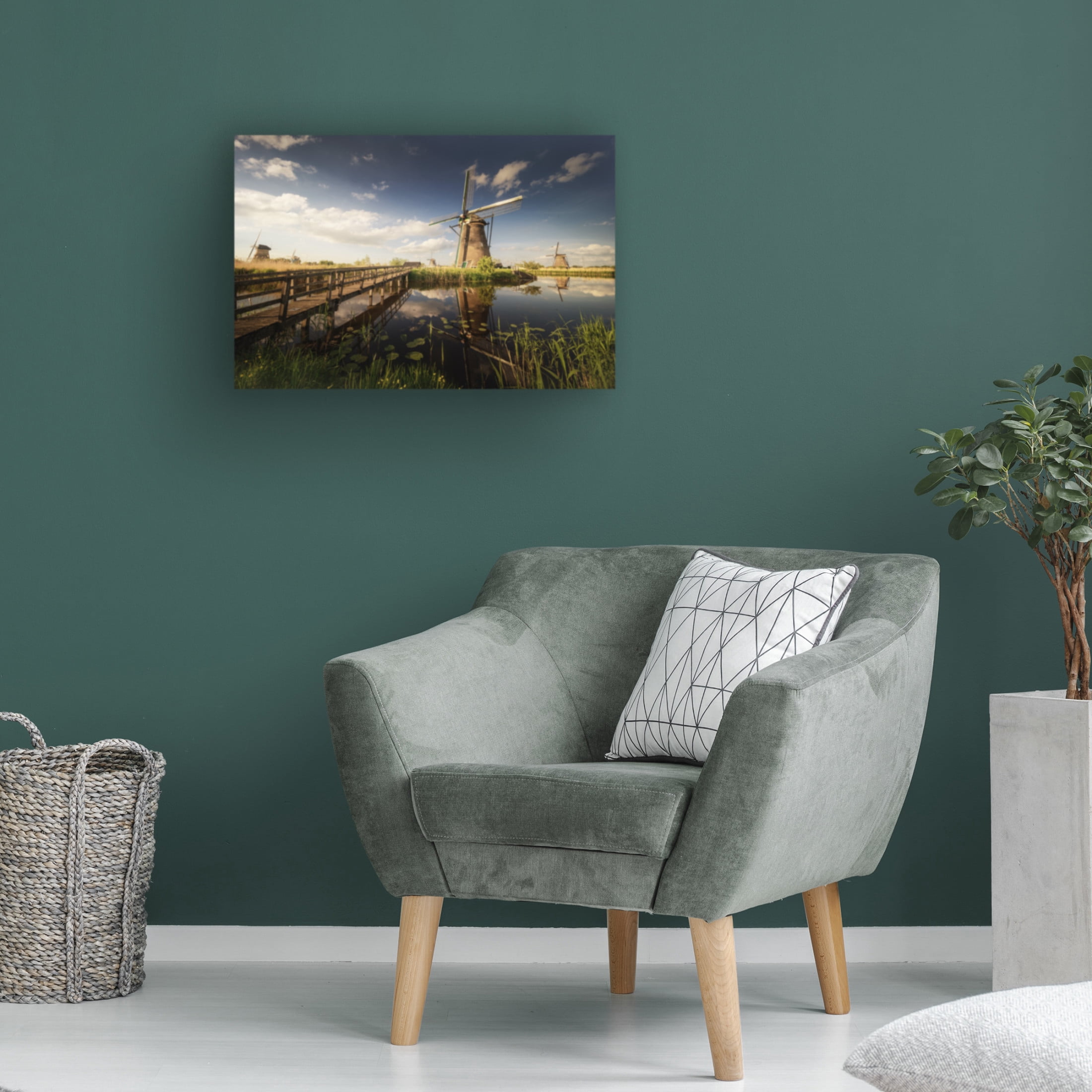 Trademark Fine Art Alberto Alvaro Postcards From Kinderdijk Canvas Wall Art