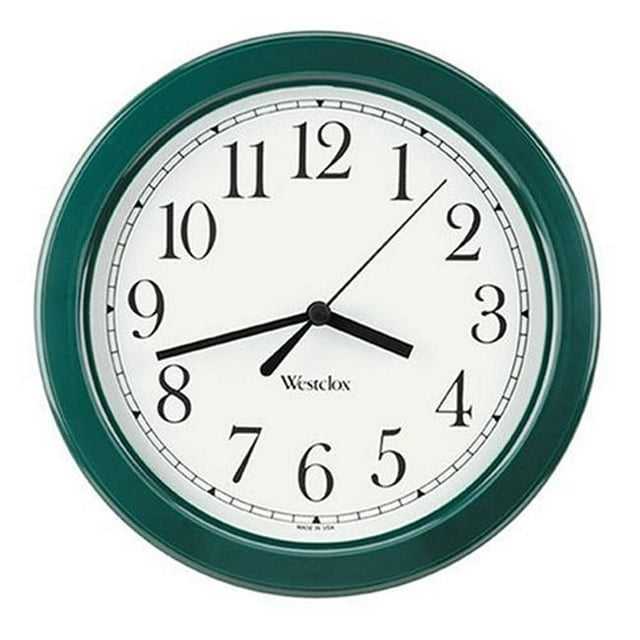 Westclox 46072 8 Inch Simplicity Wall Clock - Hunter Green