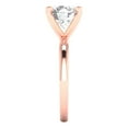 thumbnail image 3 of 0.5 ct Round Cut Clear Crystal 18k Pink Rose Gold Engraving Statement Bridal Wedding Solitaire Designer Ring Size 3.5, 3 of 5