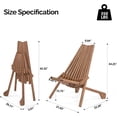 thumbnail image 3 of VINGLI FSC Acacia Wood Folding Outdoor Chairs Set of 2,Weather-Resistant Wooden Folding Chairs Patio Chair Furniture Comfy Adirondack Chairs Lounge Chair for Deck Fire Pit Porch Camping,Up to 350LBS, 3 of 7