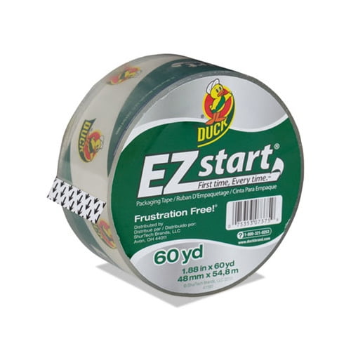EZ Start Premium Packaging Tape 3" Core, 1.88" x 60 yds, Clear