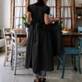 thumbnail image 4 of ClodeEU Women's Sleeveless Round Neck Linen Blend Maxi Dress with Pockets, Casual Loose A-Line Long Dress Black,Women's Plus L, 4 of 7
