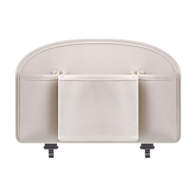 Organizador genérico para el asiento trasero de tu vehículo, ideal para viajes al aire libre. Beige