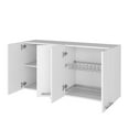 thumbnail image 5 of FM FURNITURE Sitka Wall Cabinet Four Doors Engineered Wood White, 5 of 7