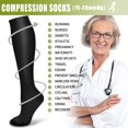 thumbnail image 5 of 8 Pairs Copper Compression Socks for Women & Men Circulation 15-20 mmhg - Better Blood Flow, Swelling, Best Support for Medical, Running, Nursing, 5 of 7
