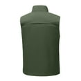 thumbnail image 5 of Dwelliawo Vest for Men Cargo Outdoor Vests Multi Pockets Fishing Casual Lightweight Jacket Fall Zip Sleeveless Vest Army Green L, 5 of 5