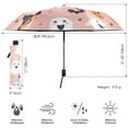 thumbnail image 3 of FORMRS Travel Umbrella Folding Auto Open Close Windproof Rain UV Protection, Pastel Pink Halloween, 3 of 8