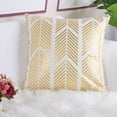 thumbnail image 4 of PiccoCasa Square Throw Pillow Cover, 18"x18", Gold Geometric, 4 of 8