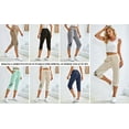 thumbnail image 3 of Elastic Waist Print Casual Pants Women Knee-Length Capris Loose Drawstring Joggers, 3 of 5