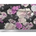 thumbnail image 2 of Soimoi Toile de Coton Feuilles & Fleurs Roses Imprimé par Yard 56 Pouces de Large, 2 of 3