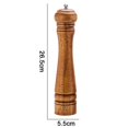 thumbnail image 2 of 10 inches Molinillo de pimienta de madera, molinillo de pimienta de madera con aspereza ajustable, mecanismo de molienda de cerámica, molino de sal, 2 of 5