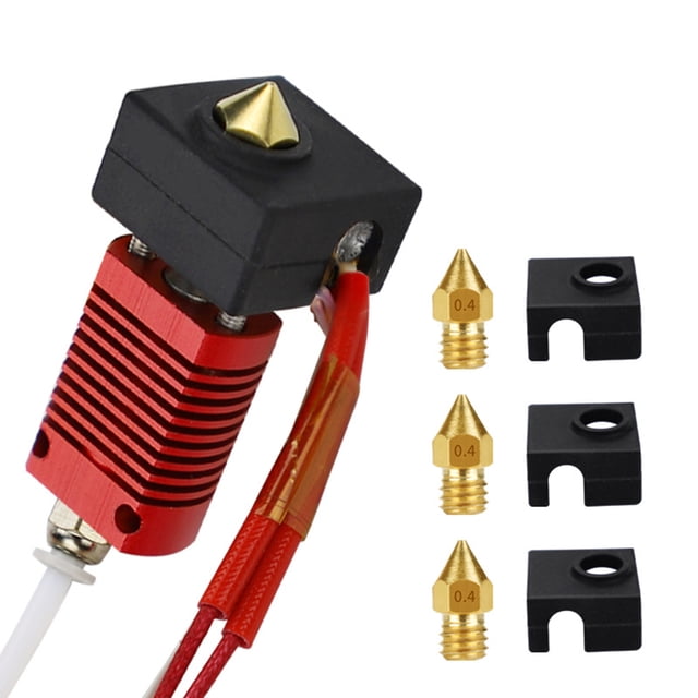 Extremo Caliente Del Extrusor Ensamblaje Bsvklp 7 Piezas Con Tubo PTFE + Cubierta Silicona × 3 + Boquilla 0 4 Mm × 3 para Impresora 3D Creality Ender 3 V2/3 Pro