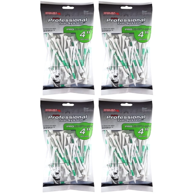 Golf Tees Pride ProLength Max 10 cm Blanco 4 Bolsas