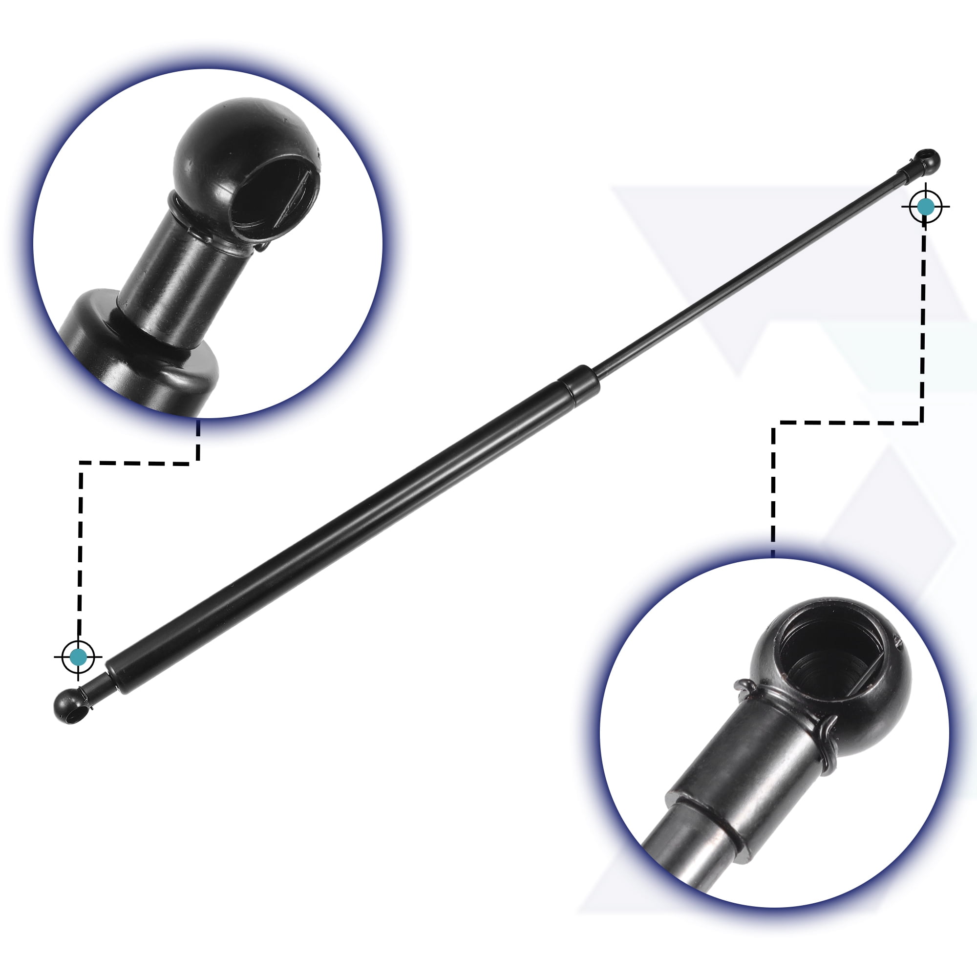 Unique Bargains 2Pcs Front Hood Lift Supports for Honda CIVIC 2011-2016 Black