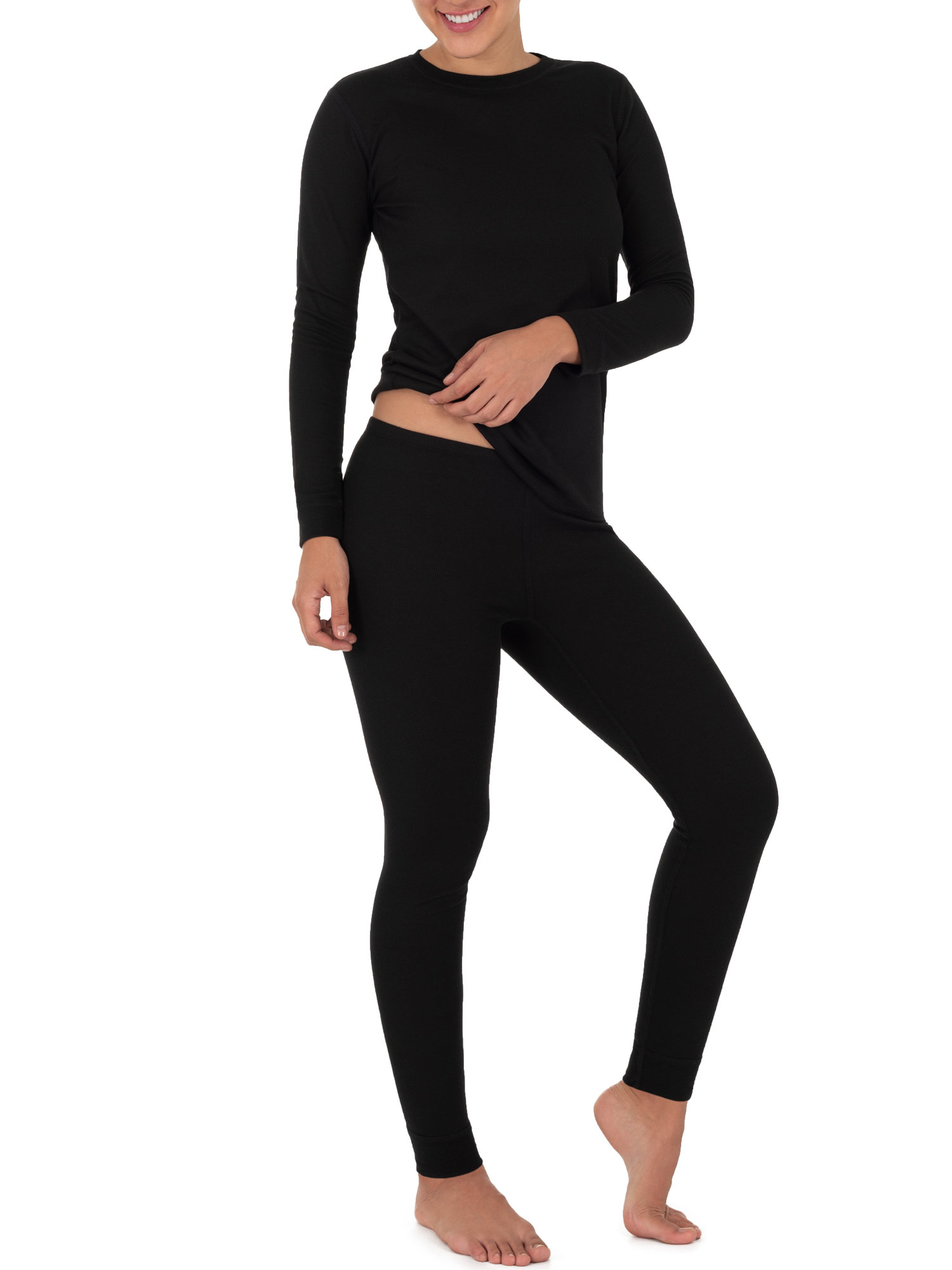 Fruit of the Loom Women's and Women's Plus Long Underwear Thermal Waffle Top and Bottom Set - image 5 of 14