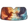 thumbnail image 1 of shiyou-Car Windshield Sun Shade, Fire Phoenix in The Starry Sky Windshield Sunshades Sun Visor Protector Foldable Blocks UV Rays, 1 of 4