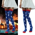 thumbnail image 2 of Yokua Womens Thigh High Socks Star Print Over the Knee Socks Long Knee High Socks, 2 of 13