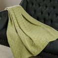 thumbnail image 2 of Superior Basketweave All-Season Cotton Blanket, King, Sage, 2 of 8