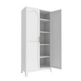 thumbnail image 5 of GVN Bedroom Armoire Wardrobe Closet Clothes Storage,2 Shapely Doors Cabinet, 5 of 6