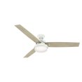 thumbnail image 4 of Hunter 60" Sentinel Fresh White Ceiling Fan with Light Kit and Remote, 4 of 9