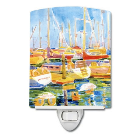 

Caroline s Treasures 6019CNL Boats at the Harbour Ceramic Night Light 6x4x3 multicolor