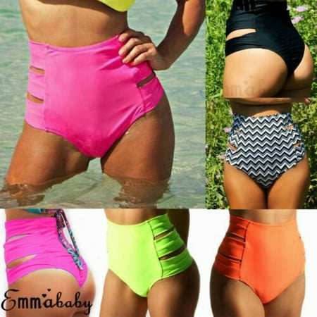 Summer Womens Sexy High Waist Bikini Thongs Bottoms Brazilian V Cheeky Ruched Swimwear Bathing Suit Walmart Canada