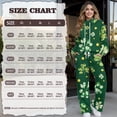 thumbnail image 5 of Renewold Womens Tracksuit 2 PCS Set Long Sleeve Cowl Neck Top and Drawstring Straight Leg Pants Lightweight Trendy Casual Outfits for St. Patrick's Day, Green Clover Gold Coin Print, XS, 5 of 7