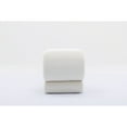 thumbnail image 5 of Modern S-shape Fabric Ottoman Makeup Stool Footstool White-Velvet, 5 of 5